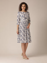 Load image into Gallery viewer, Deep back pleated Midi Dress