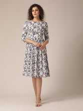Load image into Gallery viewer, Deep back pleated Midi Dress