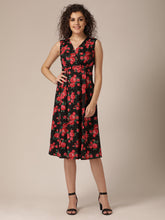 Load image into Gallery viewer, Overlap Yoke Midi Dress
