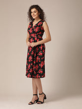 Load image into Gallery viewer, Overlap Yoke Midi Dress
