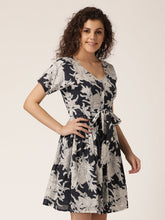 Load image into Gallery viewer, Front tie with placket mini dress