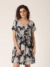 Load image into Gallery viewer, Front tie with placket mini dress
