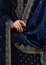 Carica l'immagine nel visualizzatore Galleria,Berry Blue Designer Woven Viscose Organza Salwar Suit with Embroidery work: Top Pick
