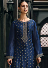 Carica l'immagine nel visualizzatore Galleria,Berry Blue Designer Woven Viscose Organza Salwar Suit with Embroidery work: Top Pick