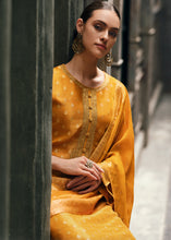 Load image into Gallery viewer, Honey Yellow Designer Woven Viscose Organza Salwar Suit with Embroidery work: Top Pick
