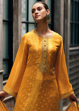 Load image into Gallery viewer, Honey Yellow Designer Woven Viscose Organza Salwar Suit with Embroidery work: Top Pick