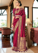 Load image into Gallery viewer, Magenta Pink Woven Two Tone Soft Silk Saree