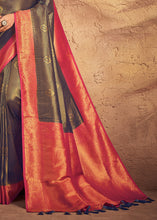 Load image into Gallery viewer, Shades Of Blue Zari Woven Silk Saree