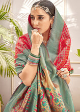Load image into Gallery viewer, Tart Red Woven Silk Saree with Contrast Border &amp; Pallu