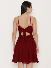 Load image into Gallery viewer, Back knot short skater Dress