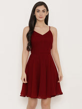 Load image into Gallery viewer, Back knot short skater Dress