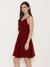 Load image into Gallery viewer, Back knot short skater Dress