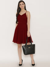 Load image into Gallery viewer, Back knot short skater Dress