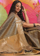 Load image into Gallery viewer, Cocao Brown Woven Soft Banarasi Silk Saree