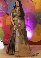 Load image into Gallery viewer, Cocao Brown Woven Soft Banarasi Silk Saree
