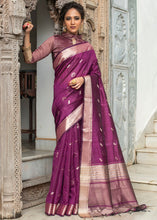Load image into Gallery viewer, Lollipop Purple Zari Woven Tussar Silk Saree