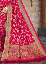 Cargar imagen en el visor de la galería, Azalea Pink Zari Woven Banarasi Silk Saree with Brocade Blouse