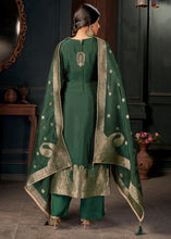 Load image into Gallery viewer, Cadmium Green Designer Viscose Salwar Suit having Zari work