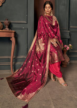 Load image into Gallery viewer, Ruby Pink Designer Viscose Salwar Suit having Zari work
