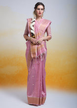 Cargar imagen en el visor de la galería, Persian Pink Zari Woven Cotton Silk Saree