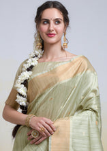 Load image into Gallery viewer, Oat Brown Zari Woven Cotton Silk Saree