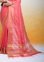 Load image into Gallery viewer, Brink Pink Zari Woven Cotton Silk Saree