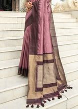 Load image into Gallery viewer, Mauve Purple Designer Woven South Silk Saree