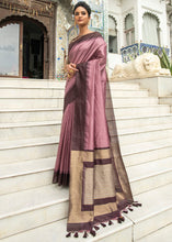 Load image into Gallery viewer, Mauve Purple Designer Woven South Silk Saree