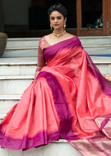Load image into Gallery viewer, Rouge Pink Designer Woven South Silk Saree