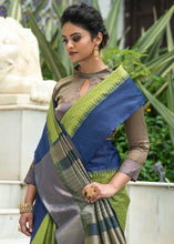 Load image into Gallery viewer, Avocado Green Designer Woven South Silk Saree