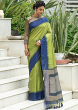 Load image into Gallery viewer, Avocado Green Designer Woven South Silk Saree
