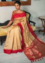 Load image into Gallery viewer, Wheat Brown Designer Woven South Silk Saree