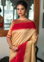 Load image into Gallery viewer, Wheat Brown Designer Woven South Silk Saree