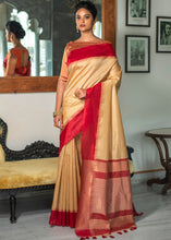 Load image into Gallery viewer, Wheat Brown Designer Woven South Silk Saree