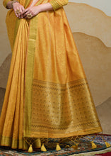 Load image into Gallery viewer, Canary Yellow Self Weaving Banarasi Silk Saree