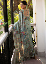 Load image into Gallery viewer, Tea Green Kalamkari Printed Soft Tussar Silk Saree