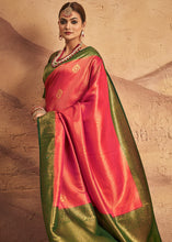 Load image into Gallery viewer, Raspberry Pink Zari Woven Silk Saree