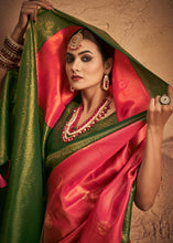 Load image into Gallery viewer, Raspberry Pink Zari Woven Silk Saree