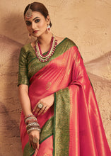 Load image into Gallery viewer, Raspberry Pink Zari Woven Silk Saree