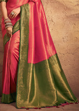 Load image into Gallery viewer, Raspberry Pink Zari Woven Silk Saree