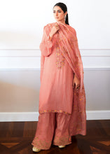 Load image into Gallery viewer, Salmon Pink Designer Woven Viscose Organza Salwar Suit with Embroidery work: Top Pick