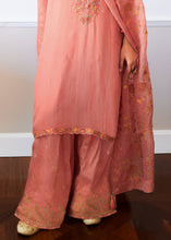Load image into Gallery viewer, Salmon Pink Designer Woven Viscose Organza Salwar Suit with Embroidery work: Top Pick