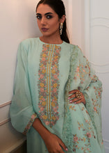 Load image into Gallery viewer, Baby Blue Designer Woven Viscose Organza Salwar Suit with Embroidery work: Top Pick