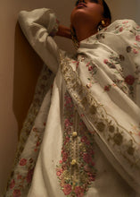 Carica l'immagine nel visualizzatore Galleria,Parchment White Designer Woven Viscose Organza Salwar Suit with Embroidery work: Top Pick