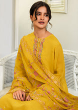 Load image into Gallery viewer, Golden Yellow Designer Woven Viscose Organza Salwar Suit with Embroidery work: Top Pick