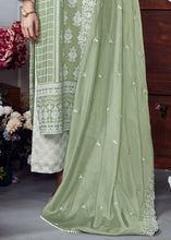 Load image into Gallery viewer, Pastel Green Cotton Printed Salwar Suit With Embroidery Work: Summer Collection