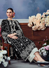 Load image into Gallery viewer, Raven Black Cotton Printed Salwar Suit With Embroidery Work: Summer Collection