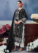 Load image into Gallery viewer, Raven Black Cotton Printed Salwar Suit With Embroidery Work: Summer Collection