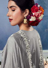 Load image into Gallery viewer, Mink Grey Cotton Printed Salwar Suit With Embroidery Work: Summer Collection