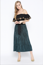 Load image into Gallery viewer, Off shoulder top with criss cross tie up
